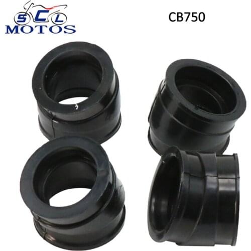 Sclmotos- 4Pcs/Set Motorcycle Carburetor Intake Pipe Manifold Boot Adapter For HONDA CB750C CB750F CB750K CB750L CB750SC Racing