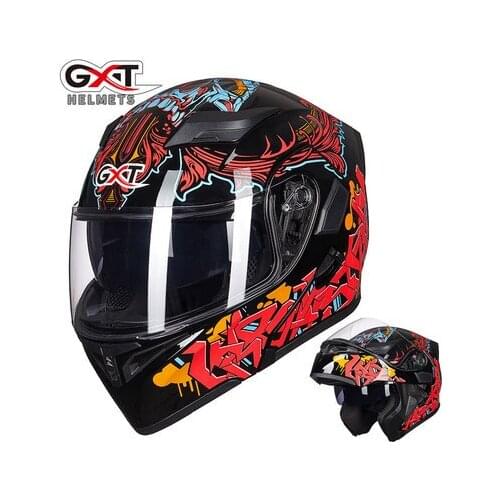 GXT motorcycle helmet bilens anti-fog helmet, face off helmet, full helmet, four seasons motorcycle helmet