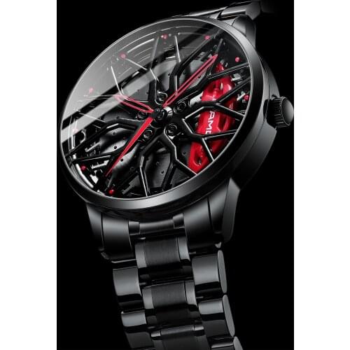 Original Wheel Rim Hub Watches Men Super Car Rim Hub Men Quartz Watch Stainless Steel Waterproof Wholesale Watches For Car AMG