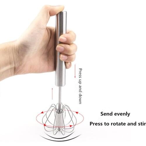 Eggbeater home kitchen stainless steel semi-automatic eggbeater