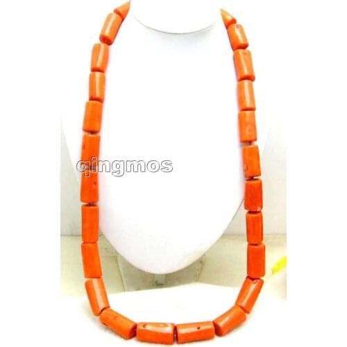 SALE GENUINE Big 20-35mm NATURAL Graduate Thick Slice Orange Coral Long 35" Necklace-5595 wholesale/retail Free shipping