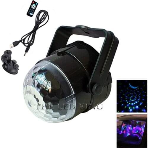 RGB LED Stage Light 3W 6W Remote Controls Light Disco Ball Lights LED Party Lamp Show Stage Lighting Effect USB Powered DV5V
