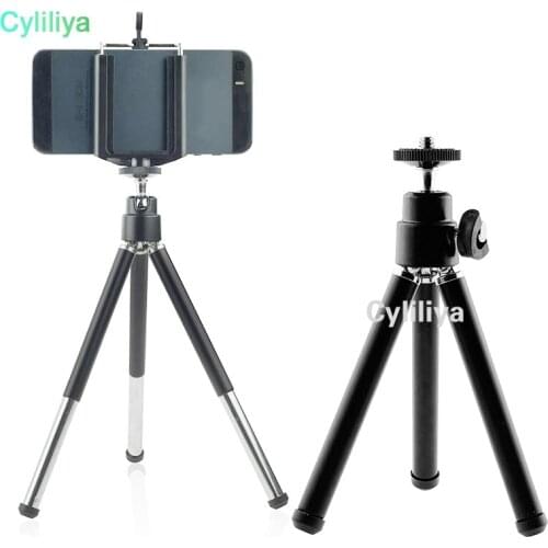 Universal Mini 360 Full Metal Rotating Extendable Mini Tripod + Stand Holder For Camera iPhone 8 X Samsung S8 Mobile Phone300pcs