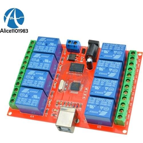 12V USB Relay 8 CH Channel Programmable Computer Control For Smart Home Controller Module Board