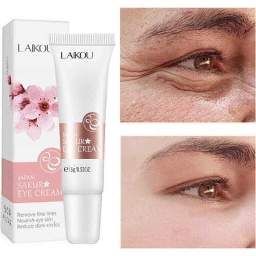 Eye Cream Moisturizing Removing Dark Circles Anti-wrinkle Anti-aging Brightening Sakura Extract Nicotinamide Eye Skin Care 15g