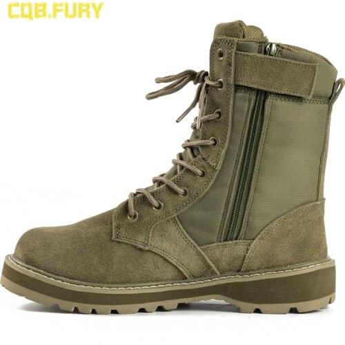 Spring high help breathable zipper Martin workwear combat special forces fan tactical mountaineering land combat training boots