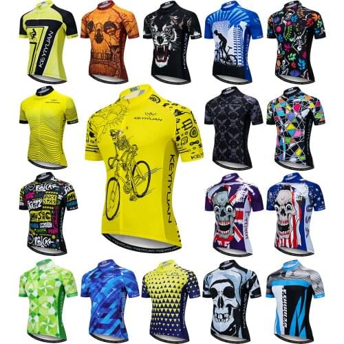 KEYIYUAN Funny Cycling Clothing Men Short Sleeves MTB Shirt Tops Road Jersey Bike Sports Clothes Maillot Velo Fietskleding Heren