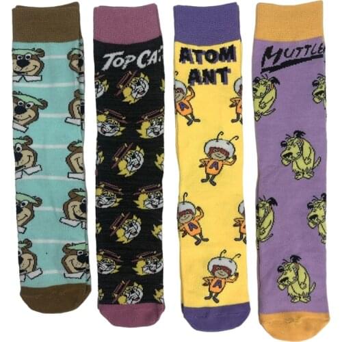 [38-43] MenS And WomenS Fashionable Socks, Street Fashion Cartoon Socks, Beautiful And Comfortable Skateboard Cotton Socks