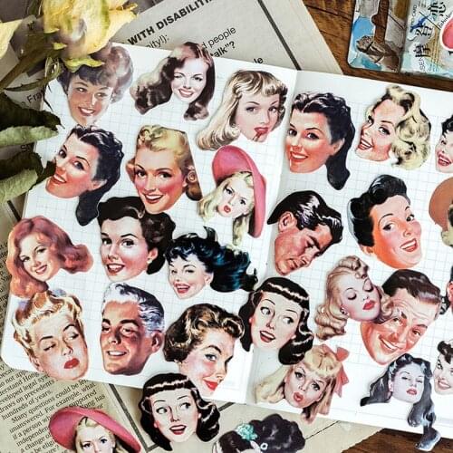 46Pcs/box Modern Lover Series Sticker Scrapbooking Stationery Creative DIY Decorative Adhesive Labels Kawaii Journal Supplies