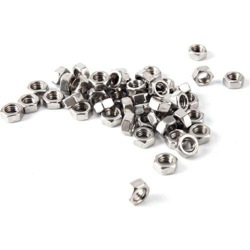 50PCS High Quality M3/M4/M5/M6 Stainless Steel Nylock Nylon Insert Hex Lock Nuts