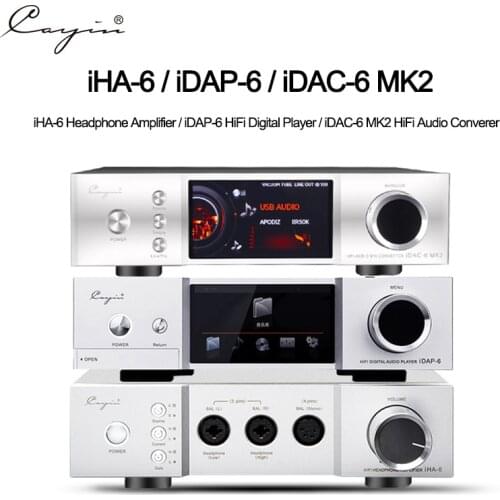 Cayin iHA6 iDAP6 iDAC6 MKii Audio Decoder Full Balanced Desk Headphone HIFI Tube Amplifier AMPs Aluminum Enclosure Quloos 666SET