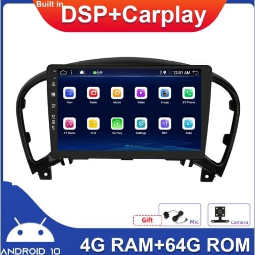 4GB+64GB For Juke 2004-2016 Car Radio Stereo Built in DSP+Carplay Android 10.0 Wifi USB RDS Steering Wheel Control Mirror Link