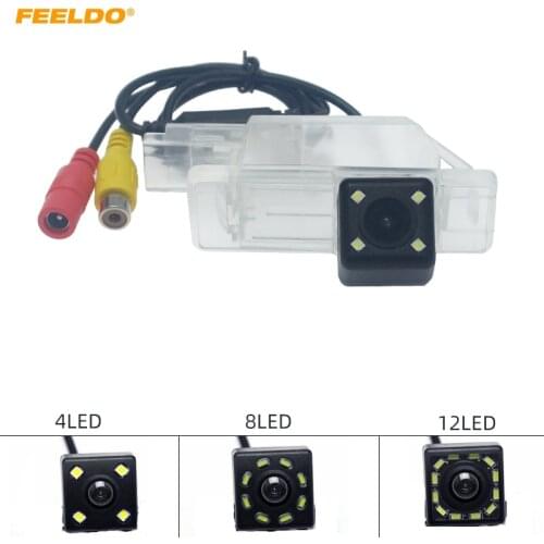 FEELDO Car Special Backup Rear View Camera With LED Light For Peugeot 301/308/408/508 Reversing Camera #MX6173