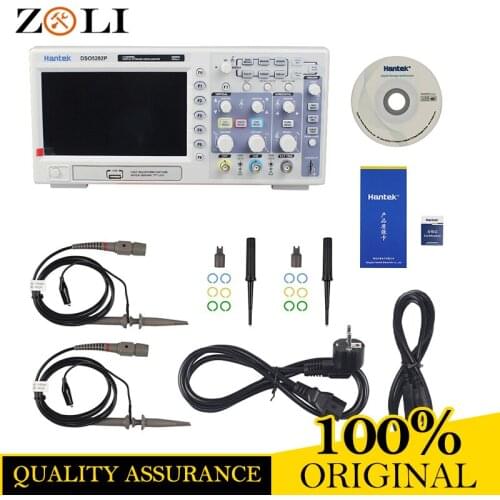 ON SALE Hantek DSO5202P Digital Oscilloscope Portable 200MHz bandwidth 2 Channels Handheld LCD USB Oscilloscopes DSO5202P