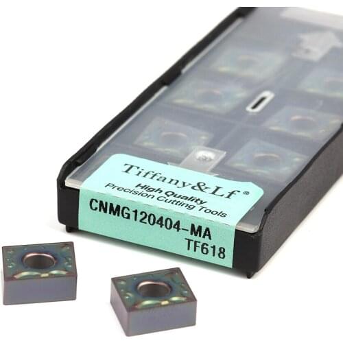 CNMG120404-MA TF618 Carbide alloy CNC lathe turning insert High hardness Wear-resistant cutting insert Processing hardened steel