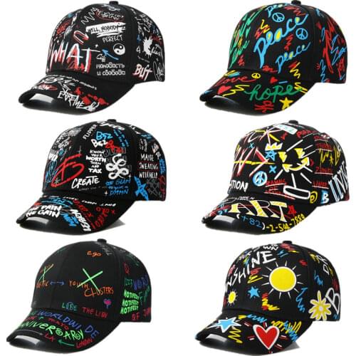Children Snapback Hat Personality Street Dance Sun Peaked Cap for Boy and Girl Fashion Kids Graffiti Baseball Cap 4-8 Years Old