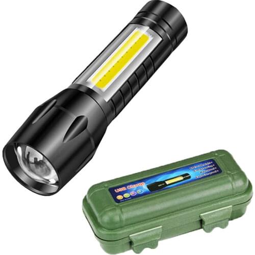 EUROXANTY®Powerful Mini flashlight | Camping flashlight | Camping | USB rechargeable flashlight | Recarcable LED flashlight | Flashlights