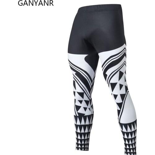 GANYANR Running Tights Men Compression Pants Gym Sportswear Leggings Fitness Sports Sexy Basketball Yoga jogging Long quick dry