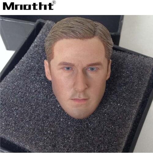 Ryan Gosling Head Sculpt K-HOBBY 1/6 Scale Ryan Soldier Head Carving Model for 12inch Action Figure Toys m5 Collection DIY