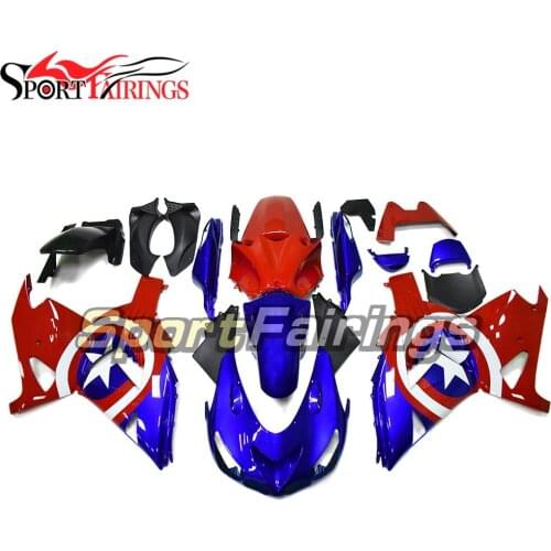 Hot Selling Hulls for Kawasaki ZX-14R ZZ-R1400 2006 07 08 09 10 11 ABS Plastic Injection Carenes Covering Blue Red White Stars
