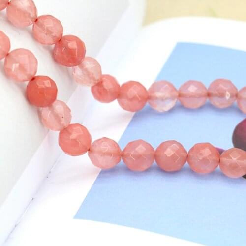 Faceted 10mm pink watermelon tourmaline round loose beads 15inches DIY suitable for female jewelry making gift Wholesale retail