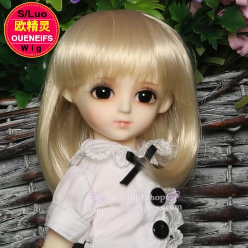 Curly Wig Bangs Heat Resistant Synthetic Kinky shinee AI Uri Curly wig bjd accessories 3 colors optional Lovely long hair L25