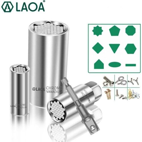 LAOA Universal Socket Ratchet Wrench Multifunction Socket Spanner 1/4" Sleeve tool made in taiwan