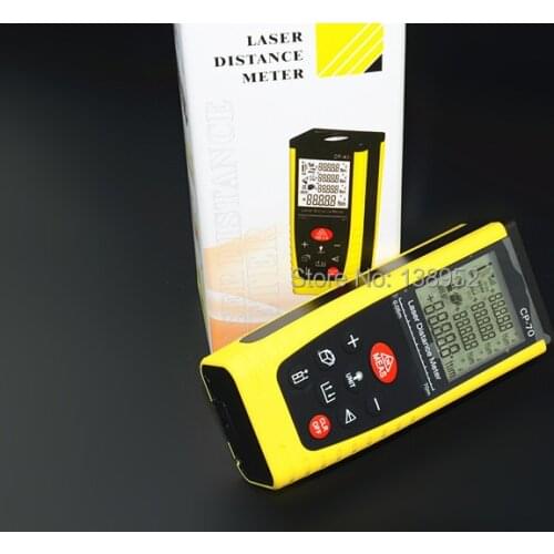 High quality 70m Laser distance meter laser rangefinder Area/Volume/Length Tape measurer IP54 with LCD backlight