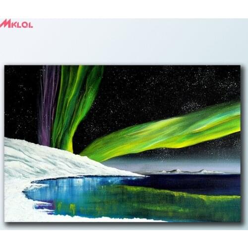 Fashion Aurora Borealis 2 art Canvas Painting For Living Room Home Decoration Oil Painting On Canvas Wall Painting Unframed