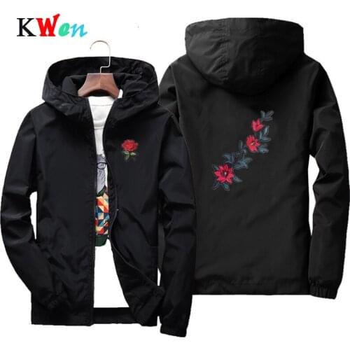 Mens Jacket Windbreaker Waterproof Thin Pink Woman Embroidered Mens Jacket Men Mans Zipper Sunscreen Trench Coatr Jacket