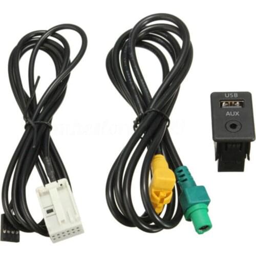 Newest 1set USB AUX Switch Cable Wire Adapter For B-M-W 3 5 Series E87 E90 E91 E92 X5 X6