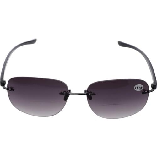 Outdoor Rimless Fishing Bifocal Reading Glasses Sunglasses Readers +1.0 +1.5 +2.0 +2.5 +3.0 +3.5