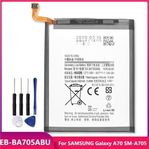 Original Replacement Phone Battery EB-BA705ABU For SAMSUNG Galaxy A70 A705 SM-A705 Rechargeable Batteries 4500mAh With Free Tool