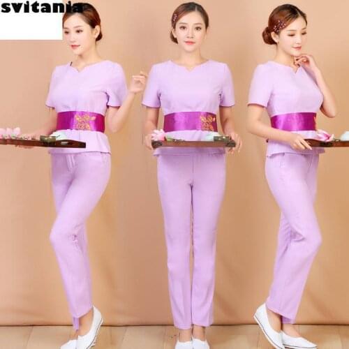 Beautician Dress Clothing Hairdresser Salon Uniform Hotel Uniform Reception Waitress Clothing