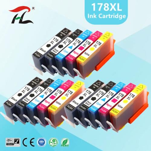 Compatible 15Pk full set for HP178 178XL Ink Cartridge for HP 178 Photosmart 5510 5515 6510 7510 B109a B109n B110a Printer