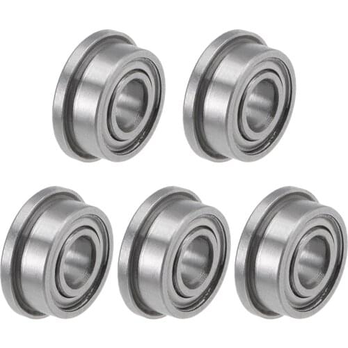 Uxcell F683ZZ Flange Ball Bearings 3mm X 7mm X 3mm Shielded Chrome Steel Z2 5pcs