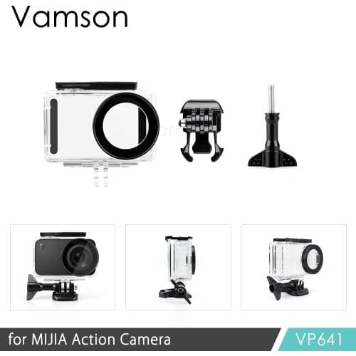 Vamson for Xiaomi mijia Diving Waterproof Case for Mi jia Sports Camera Case 4K Action Camera Protective Housing VP641