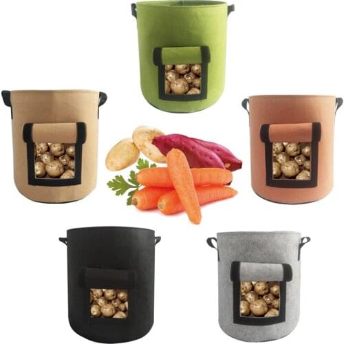 Potato Grow Bags DIY Vegetable Planter Planting Bags Thickened PE Cloth Garden Plant Bags Pouch Breathable Vertical Glow Bag
