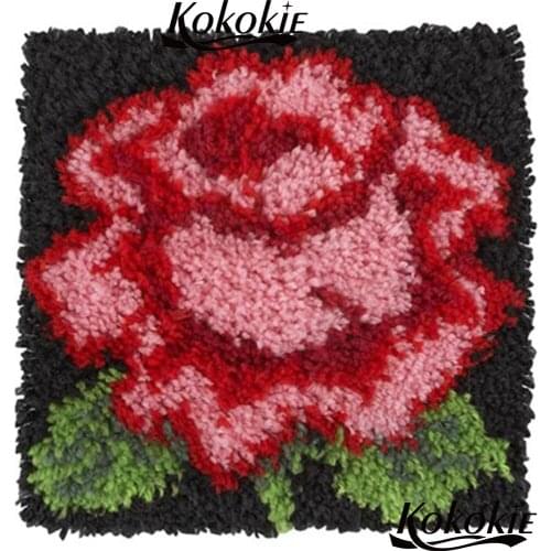 Embroidery pillow kits latch hook diy rug pillow kits handmade cross stitch kits embroidery needlework sets embriodered mats