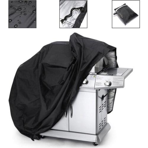 1PCS BBQ Grill Cover Dustproof Waterproof Heavy Duty BBQ Cover Rain Protective Barbecue Cover Outdoor Garden BBQ Accessories