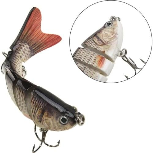 10cm Multi Jointed Hard Fishing Lure Bait Swimbait Bass Pike Minnow Hook Tackle Sinking Wobblers