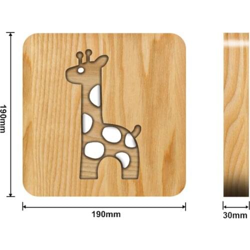3D Night Light Giraffe Wooden Lamp Nightlights USB Charging Bedside Lamp, LED Lamps Perfect Birthday Gifts for Girls Kids