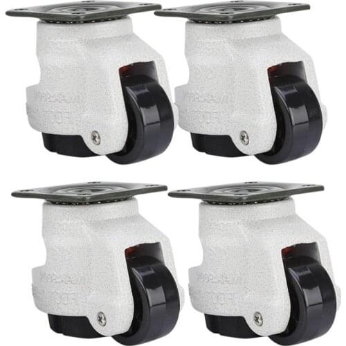 WSFS Hot 4 Pcs Retractable Leveling Casters Industrial Machine Swivel Caster Castor Wheel for Office Chair Trolley 330 Lbs Capac