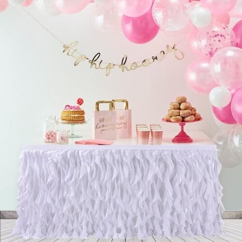 6/9/14 FT Table Tutu Skirt Dessert Tablecloth for Party Baby Shower Wedding Table Decor Cake Cupcake Table Cover Table Cloth