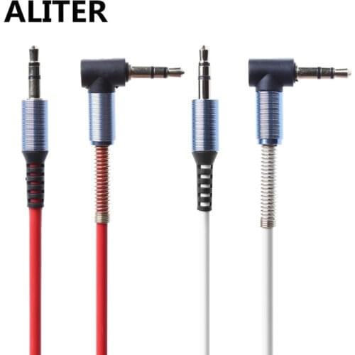ALITER 1M 3.5MM Jack 90 Degree Right Angle Male To Straight Male Audio Stereo Aux Cable