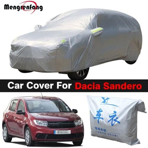 Car Cover For Dacia Sandero Outdoor Anti-UV Sun Shade Rain Fog Snow Protection Dust Proof Cover