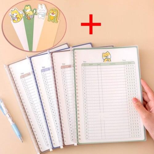 New2022 word Notebooks Daily Weekly Planner Loose-leaf Notepad B5 Notebooks for School Office Kawaii Stationery Supplies 26X18CM