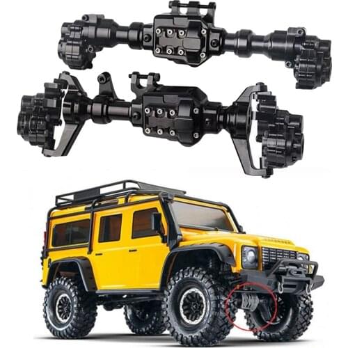 Metal Alloy Front Rear Portal Axle Housing Case for 4 1/10 RC Car