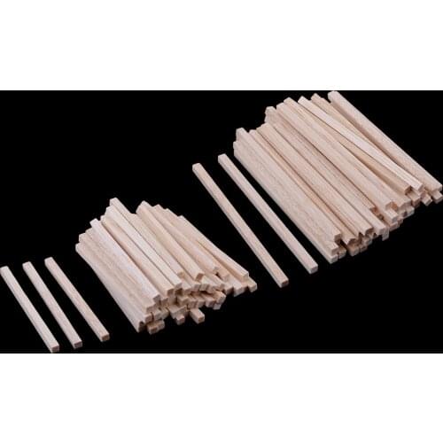 100pcs 8/11cm Blank Square Balsa Wood Stick For DIY Craft Home Decorations