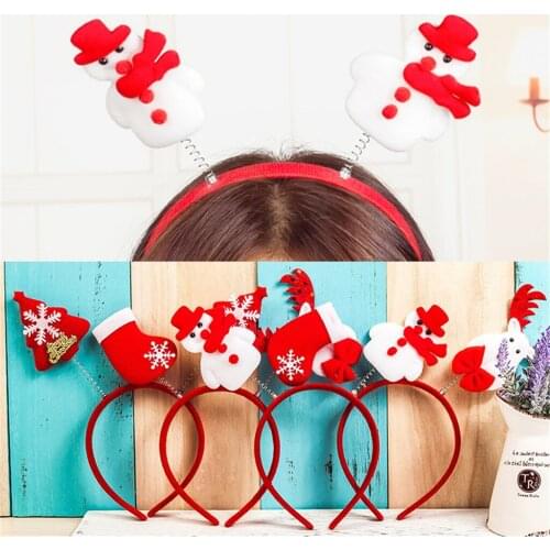 Girls Christmas Headbands Hair Band Hair Hoop Hair Accessories For Kids Santa Tree Elk Antlers Headband Headbands Headwear